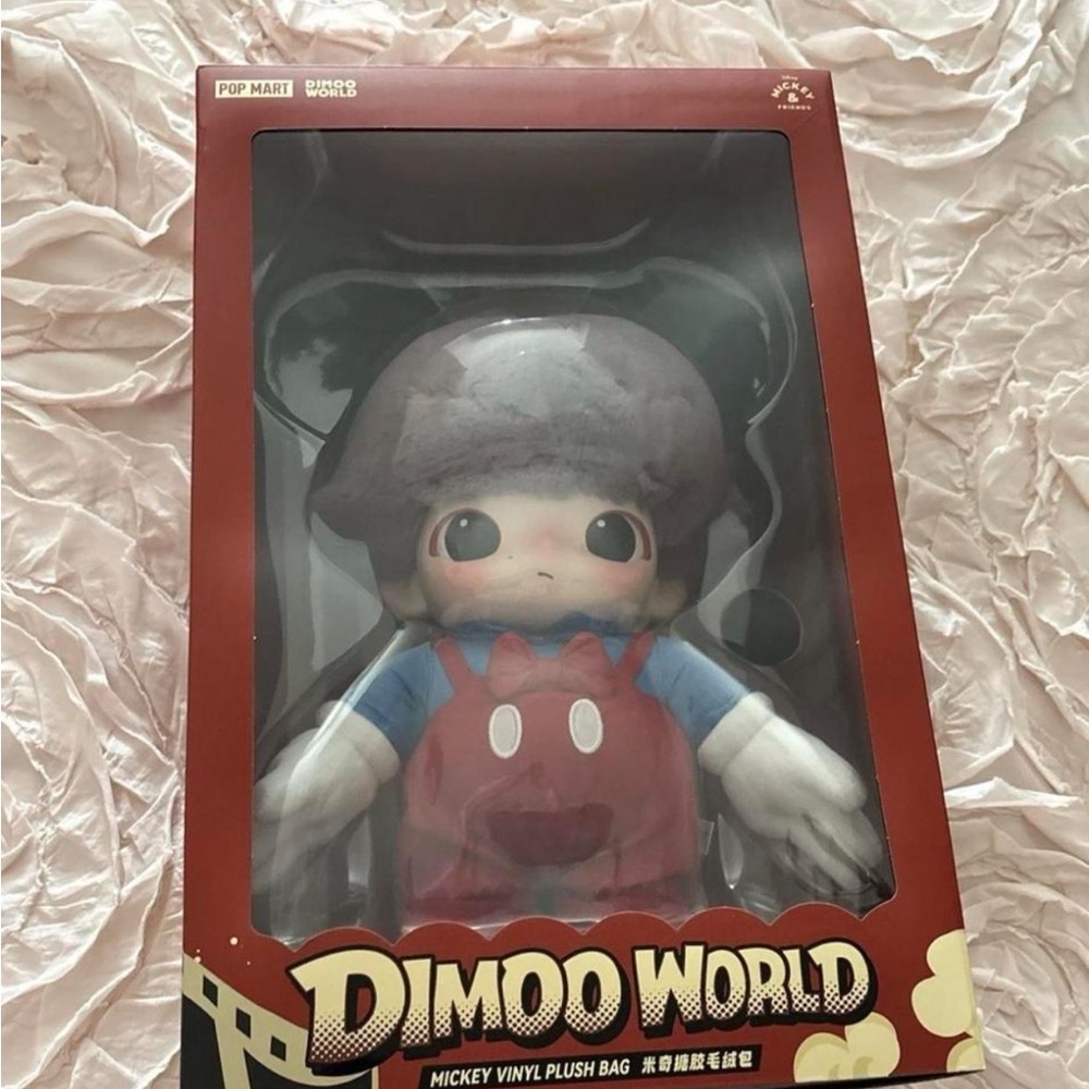 DIMOO WORLD x DISNEY Series Mickey Vinyl Plush Bag SEALED & 3 SINGLE POPBEANS
